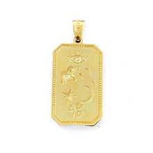 Load image into Gallery viewer, 14KT Yellow Gold Rectangular Lucky Pendant
