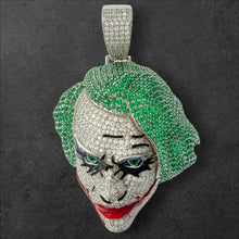 Load image into Gallery viewer, Sterling Silver CZ Joker Face Pendent
