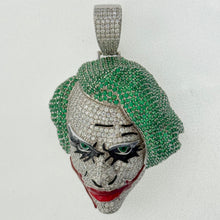 Load image into Gallery viewer, Sterling Silver CZ Joker Face Pendent
