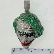 Load image into Gallery viewer, Sterling Silver CZ Joker Face Pendent
