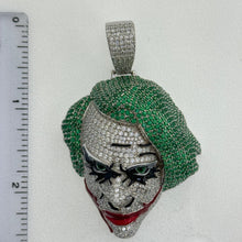 Load image into Gallery viewer, Sterling Silver CZ Joker Face Pendent
