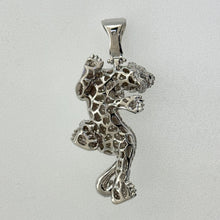 Load image into Gallery viewer, Sterling Silver CZ Black Panther Pendent
