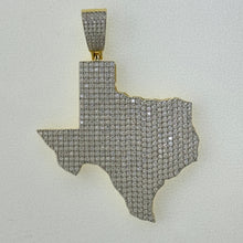 Load image into Gallery viewer, Sterling Silver CZ Texas Map Pendent
