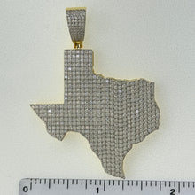 Load image into Gallery viewer, Sterling Silver CZ Texas Map Pendent
