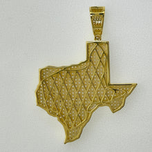 Load image into Gallery viewer, Sterling Silver CZ Texas Map Pendent
