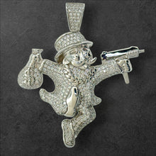 Load image into Gallery viewer, Sterling Silver CZ Monopoly Pendent
