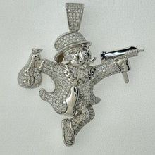 Load image into Gallery viewer, Sterling Silver CZ Monopoly Pendent
