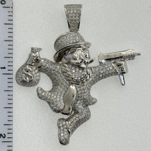 Load image into Gallery viewer, Sterling Silver CZ Monopoly Pendent
