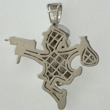 Load image into Gallery viewer, Sterling Silver CZ Monopoly Pendent
