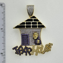 Load image into Gallery viewer, Sterling Silver CZ Trap House Pendent
