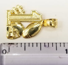 Load image into Gallery viewer, 10KT  Number 1 pendant  Real Yellow Gold Diamond cut,  Bail 3.5mm  1.40GRM
