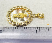Load image into Gallery viewer, 10KT  Saint JUDE  Real Tricolor Gold Pendant, Bail 3.5 mm  0.90GRM
