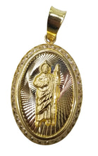 Load image into Gallery viewer, 10KT  Saint JUDE  Real Tricolor Gold Pendant, Bail 5mm  1.95 GRM
