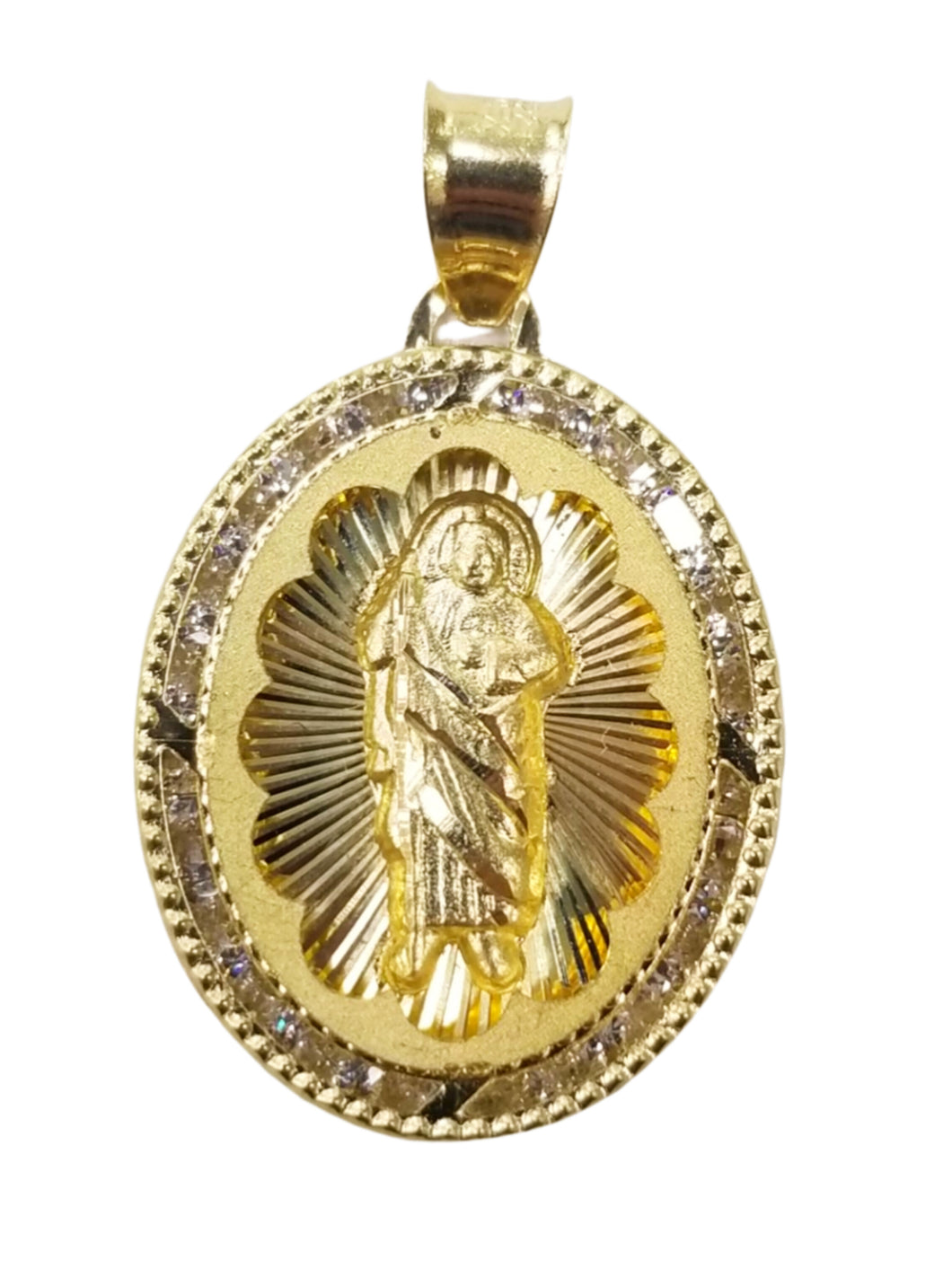 10KT  Saint JUDE  Real Yellow Gold Pendant, Bail 3.5 mm  1.72 GRM