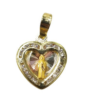 Load image into Gallery viewer, 10KT  Saint JUDE  Real Tricolor Gold Pendant, Bail 3.5 mm  0.85 GRM
