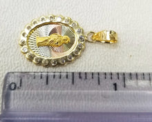 Load image into Gallery viewer, 10KT  Saint JUDE  Real Tricolor Gold Pendant, Bail 3.5mm  1.40GRM
