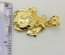 Load image into Gallery viewer, 10KT Dollar Bag pendant  Real Yellow Gold Diamond cut Bail 5.5 mm  2.00 GRM
