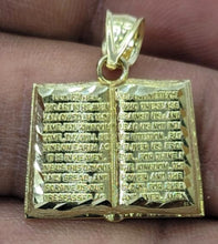 Load image into Gallery viewer, 10KT Bible Real Gold Pendant, Diamond Cut, 5 mm bail , 3 Grm
