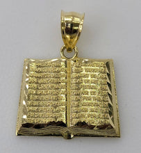 Load image into Gallery viewer, 10KT Bible Real Gold Pendant, Diamond Cut, 5 mm bail , 3 Grm
