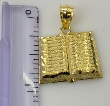 Load image into Gallery viewer, 10KT Bible Real Gold Pendant, Diamond Cut, 5 mm bail , 3 Grm
