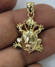 Load image into Gallery viewer, 10KT Frog Real Gold Pendant, Diamond Cut, 5 mm bail , 3.55 Grm
