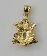 Load image into Gallery viewer, 10KT Frog Real Gold Pendant, Diamond Cut, 5 mm bail , 3.55 Grm
