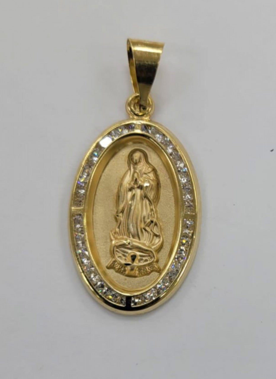 10KT Virgin Mary real yellow gold Pendant, Brand new