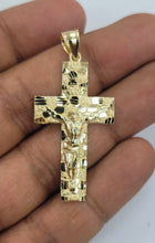 Load image into Gallery viewer, 10KT Cross pendant  Real Yellow Gold Diamond cut Bail 5mm 3.20 GRM
