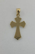 Load image into Gallery viewer, 10KT Cross pendant  Real Yellow Gold Diamond cut Bail 3.5mm 1.31 GRM
