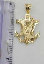 Load image into Gallery viewer, 10KT Anchor pendant Real Gold Diamond cut 5mm Bail,  3.62 GRM
