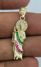 Load image into Gallery viewer, 10KT  Saint JUDE  Real Tricolor Gold Pendant, Bail 5 mm  2.44 GRM
