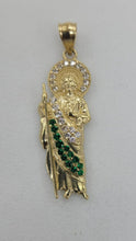 Load image into Gallery viewer, 10KT  Saint JUDE  Real Tricolor Gold Pendant, Bail 5.5 mm 3.42 GRM

