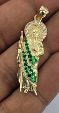 Load image into Gallery viewer, 10KT  Saint JUDE  Real Tricolor Gold Pendant, Bail 5mm 2.46 GRM
