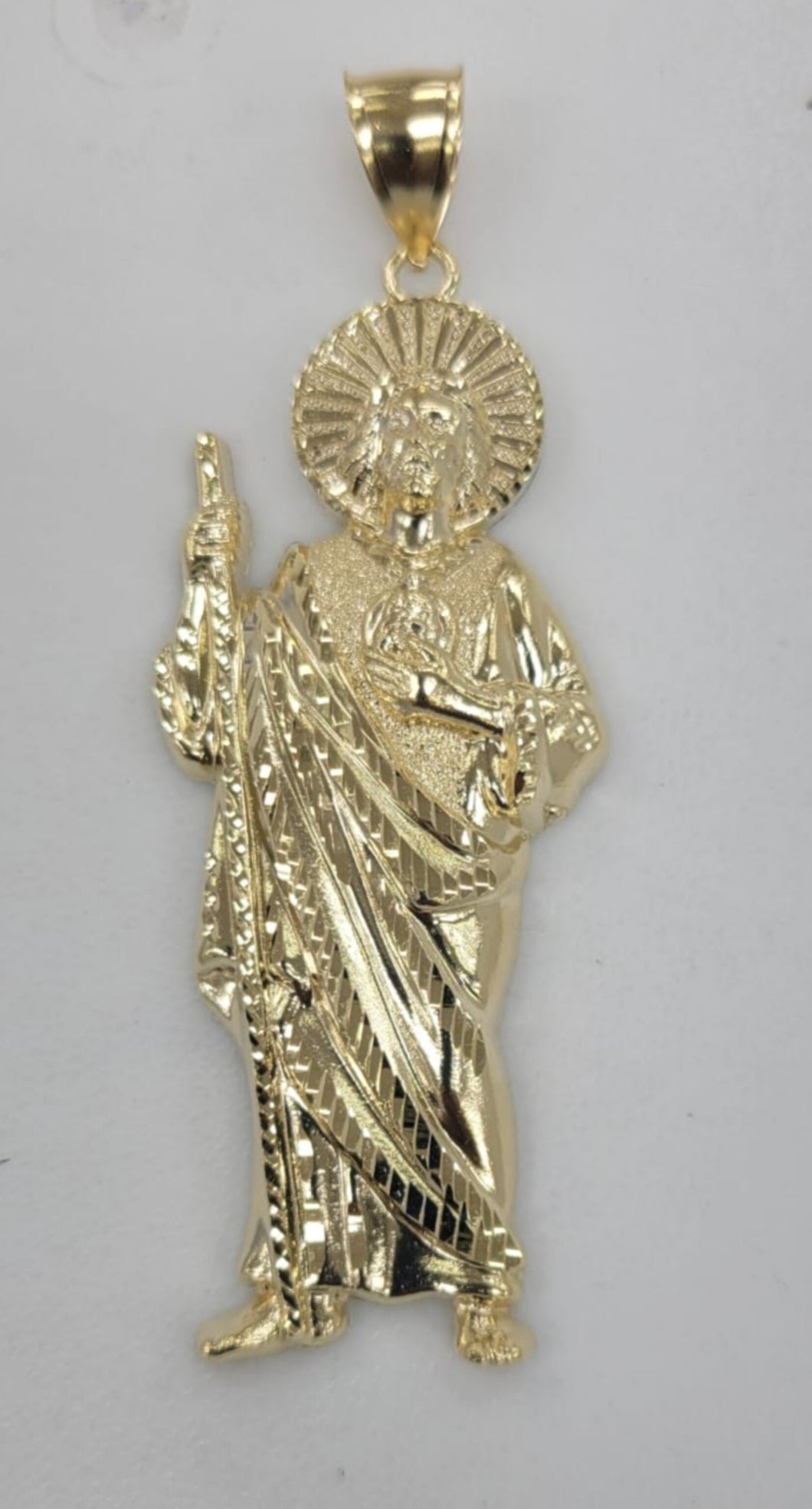 10KT  Saint JUDE  Real Yellow Gold Pendant, Bail 6mm 14.17 GRM