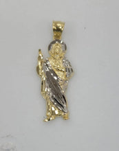 Load image into Gallery viewer, 10KT  Saint JUDE  Real dual color Gold Pendant, Bail 5 mm 4.19 GRM
