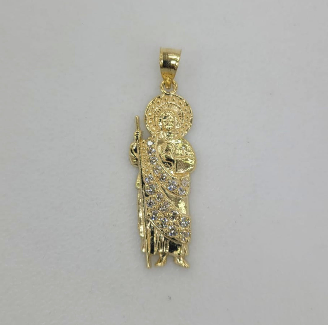10KT  Saint JUDE  Real Yellow Gold Pendant, Bail 4.5mm 3.24 GRM