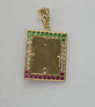 Load image into Gallery viewer, 14KT Saint JUDE Real Tricolor Gold Pendant, Bail 5.5 mm 6.96 GRM
