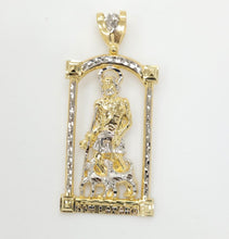 Load image into Gallery viewer, 14KT Saint Lazarus Gold Diamond cut Bail 7.5 mm 22.16 GRM
