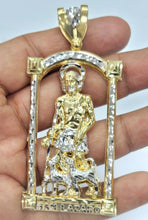 Load image into Gallery viewer, 14KT Saint Lazarus Gold Diamond cut Bail 7.5 mm 22.16 GRM
