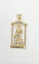 Load image into Gallery viewer, 14KT Saint Lazarus Gold Diamond cut Bail 7.5 mm 22.16 GRM
