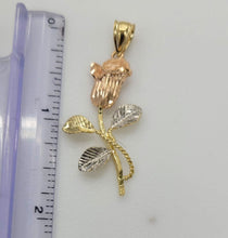 Load image into Gallery viewer, 14KT Rose tricolor Gold Diamond cut Bail 3.5 mm 3.69  GRM
