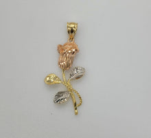 Load image into Gallery viewer, 14KT Rose tricolor Gold Diamond cut Bail 3.5 mm 3.69  GRM
