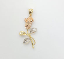 Load image into Gallery viewer, 14KT Rose tricolor Gold Diamond cut Bail 3.5 mm 3.69  GRM
