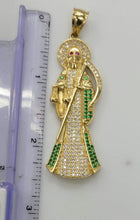 Load image into Gallery viewer, 14KT Sante Muerte , Gold Diamond cut Bail 5 mm 17.93 GRM
