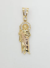 Load image into Gallery viewer, 14KT Saint JUDE  Real dual color Gold Pendant, Bail 5.0 mm 6.04 GRM
