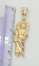 Load image into Gallery viewer, 14KT Saint JUDE  Real dual color Gold Pendant, Bail 5.0 mm 6.04 GRM
