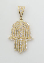 Load image into Gallery viewer, 14KT Hamsa Gold Diamond cut Bail 5.0 mm 4.66  GRM
