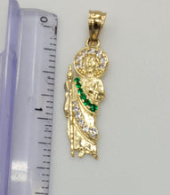 Load image into Gallery viewer, 14KT Saint JUDE  Real Tricolor Gold Pendant, Bail 5.0 mm 3.0 GRM
