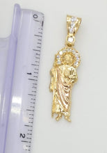 Load image into Gallery viewer, 14KT Saint JUDE  Real dual color Gold Pendant, Bail 5.0 mm 3.25 GRM
