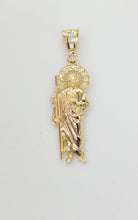 Load image into Gallery viewer, 14KT Saint JUDE  Real dual color Gold Pendant, Bail 5.0 mm 3.25 GRM
